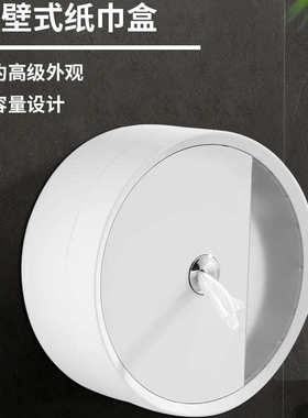 中心抽纸专用盒免打孔壁挂卫生间卷纸盒商场厕所中心抽纸巾盒批发