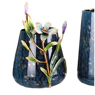 轻奢珐琅彩花瓶手工摆件工艺品家居花盆玄关客厅装饰品酒柜
