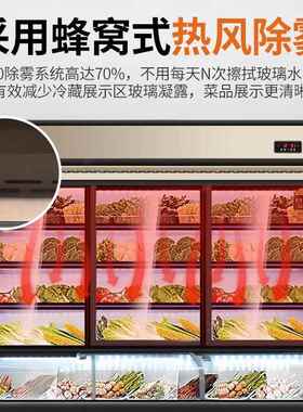 展三三温点656室菜柜麻辣冻烫烧烤串串示柜冷藏微冷冻商用冰柜