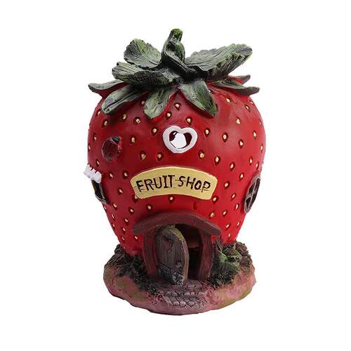 太阳能摆件阳台装饰品灯创意园艺庭院摆件工艺品花园草莓户外树脂