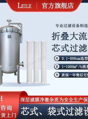 不锈钢大流量过滤器化工循环水大通量芯式过滤器深层滤膜纯水过滤