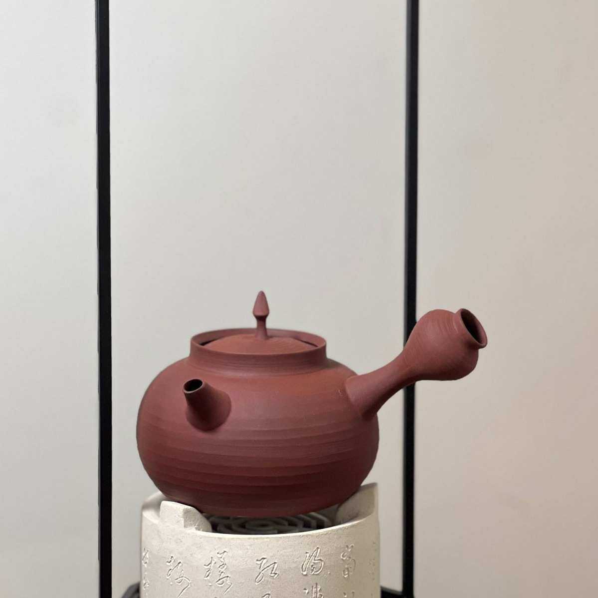 把玉紫砂直碳铫陶壶电侧煮茶炉木炭火潮州炉紫原矿烧水泥书煨陶砂