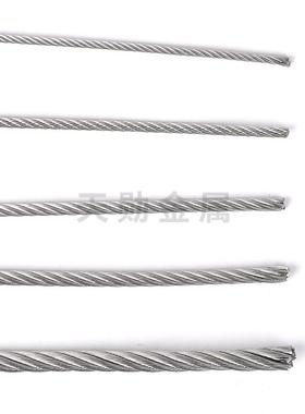 /304绳不锈钢裸钢丝绳AIJ绳包塑包胶软晾衣架绳钢索1/1.2/1.5/2/3