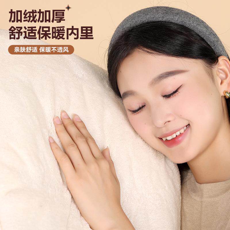 新款冬季帽子可收纳加大款大护肩加绒加厚开叉亲子款电动车挡风ァ