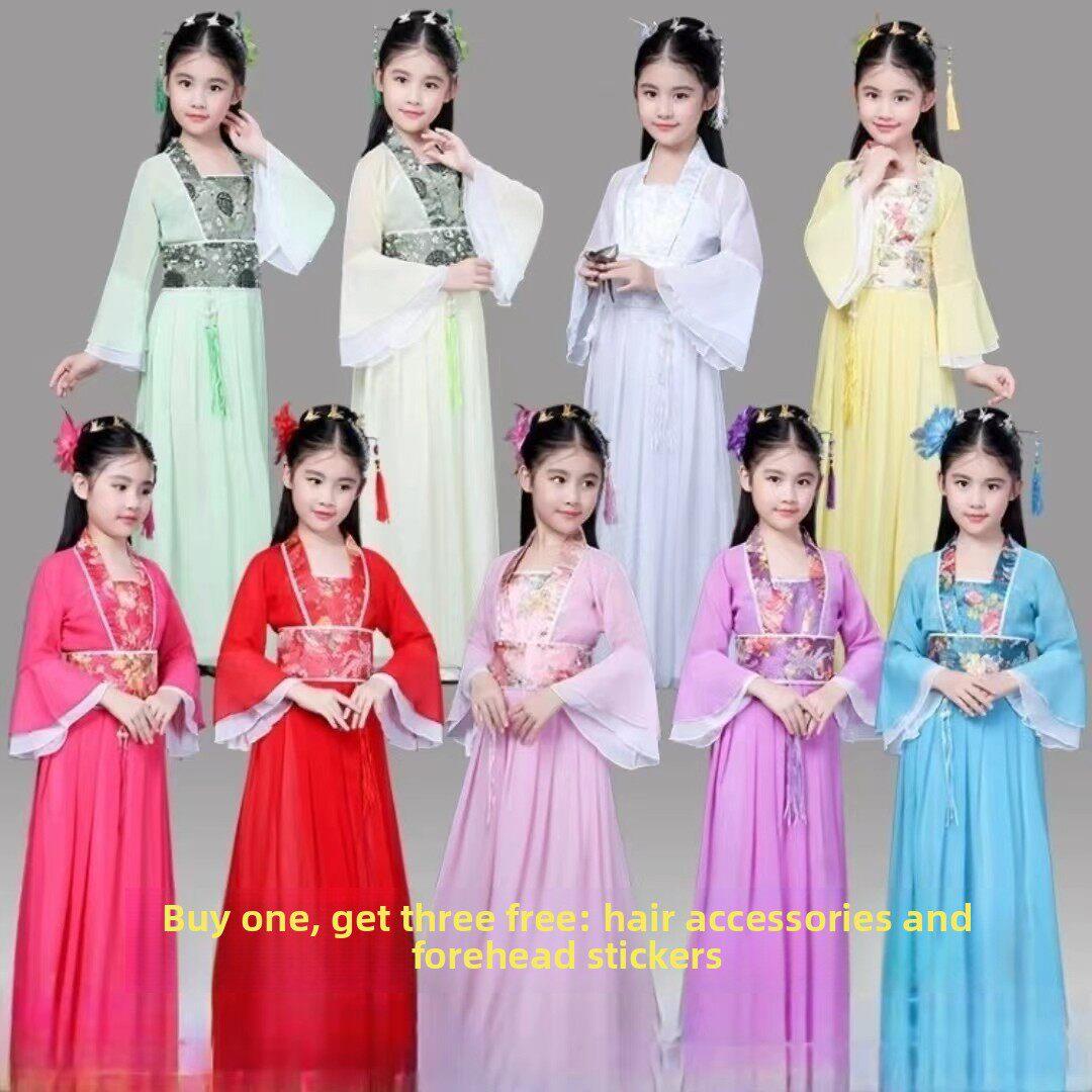 儿童古装七仙女服装西游记蜘蛛精白骨精小妖精小仙女节目演出服装
