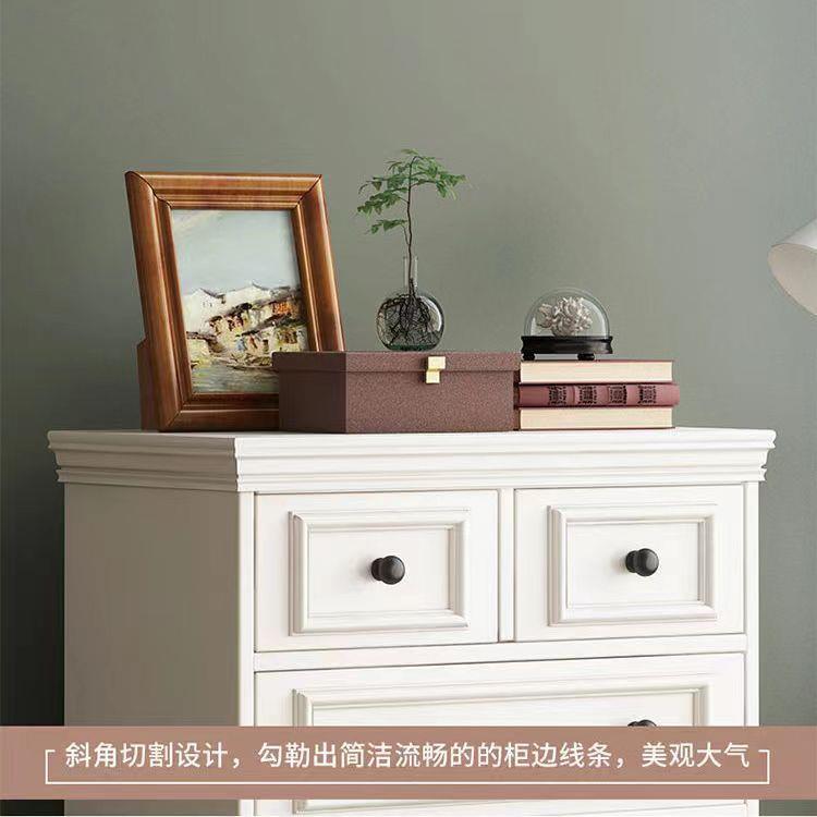 美式奢斗柜轻卧家用室实973木腿收纳柜约抽屉式储简物柜房间组装