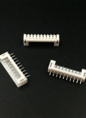 厂家直供PH-10A 2.0mm间距10P针座 10pin直针插座 白色连接器铜针