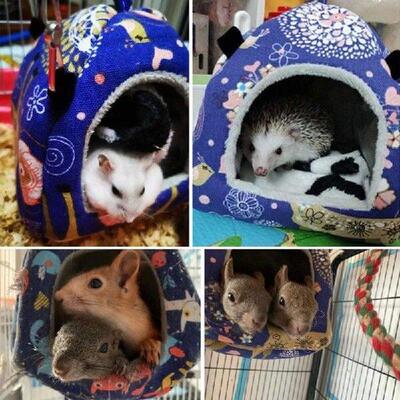 Hamster Warm Bed Hideout Cage Nest Hanging Hammock Tent