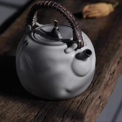 梵山堂茶壶苏打釉白泥老岩泥泡茶陶壶陶瓷单壶家用煮茶烧水壶听云