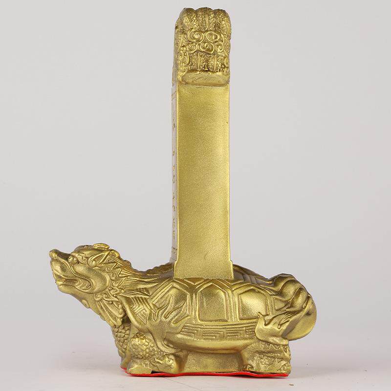 铜石敢当龙龟石敢当摆件家居泰山石敢当铜器