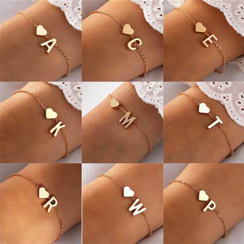 欧美26个英文字母手錬手镯 26 English alphabet bracelet women