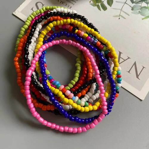 Anklet for Women Colorful Fashion Girl Tiny Seed Beads Foot