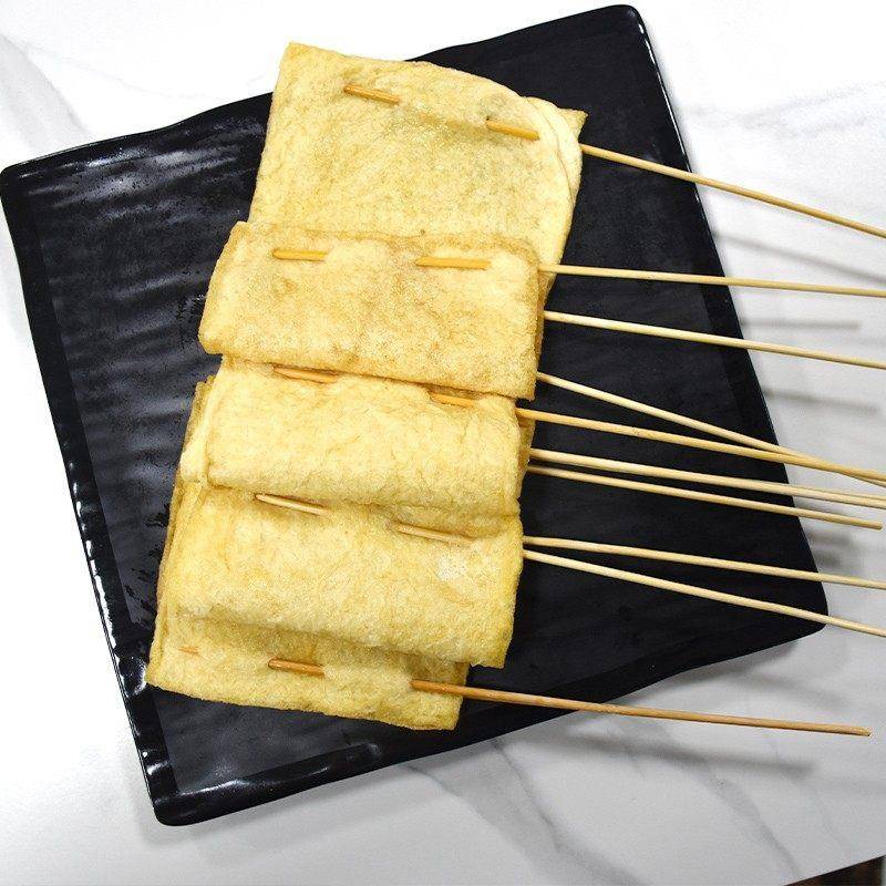新货金灿灿干豆腐串干串商用烧烤广东豆皮串麻辣烫火锅油炸食材半