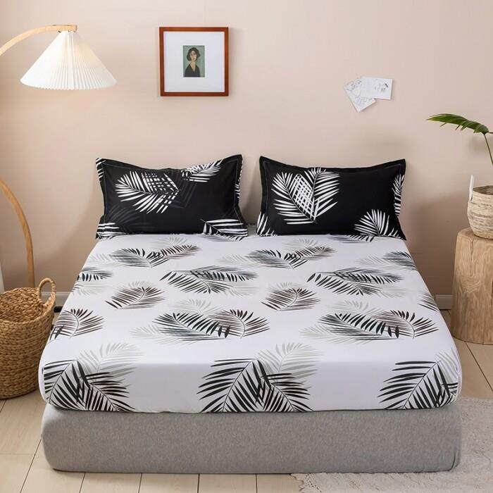 soft bed sheets fitted sheet mattress topper cover protector - 实物图