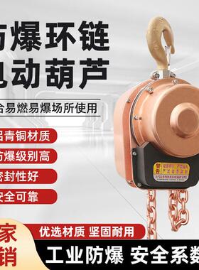 DHS环链电动葫芦工业4级防爆铜电动提升机起重易燃易爆场制药车间