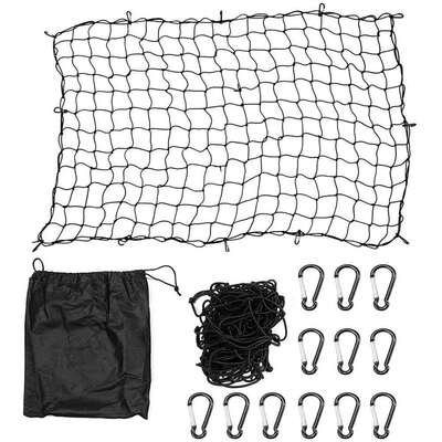 120x180cm货物网黑配多个金属登山扣用于SUV拖车皮卡车行李网
