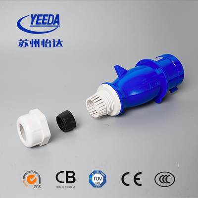 上海发货怡达Yeeda户外防水工业插头插座 250V32A单相3芯Y023工业