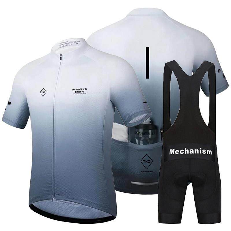 夏季PAS骑行服新款自行车短袖公路车套装登山车服单车衣服牛奶丝