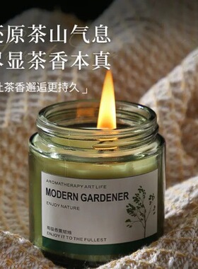 桂花香薰蜡烛家用室内持久熏香高级伴手礼茶香淡香卧室香氛女香薰