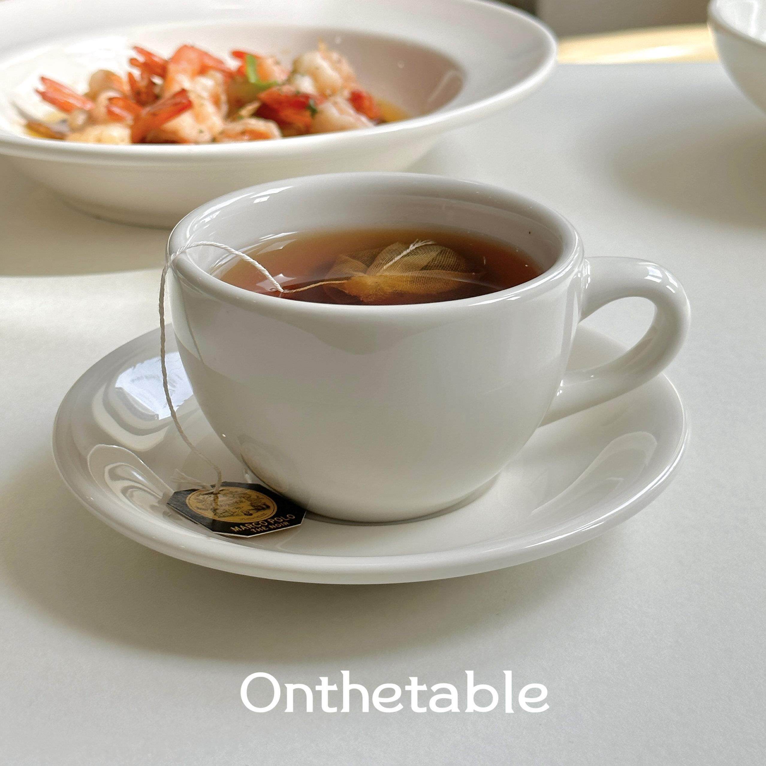 On the table -  乳白系列乳白陶瓷咖啡杯碟 下午茶杯碟套装220ml