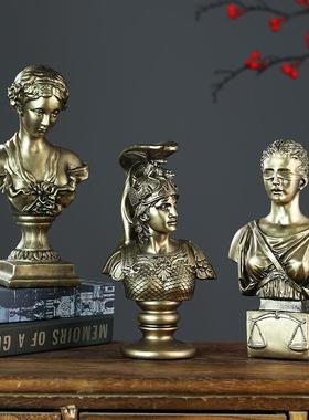 客厅柜子摆件高级感古典装饰仿铜塑像爱与美女神办公室桌面家庭树