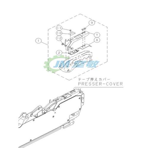 适用CM402 CM602 NPM12/16MM飞达压料盖N210089630AB KXFA1N0AA02
