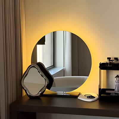 智能桌面化妆镜妆台式家led灯声F9769T97控用控制梳台妆镜子简约