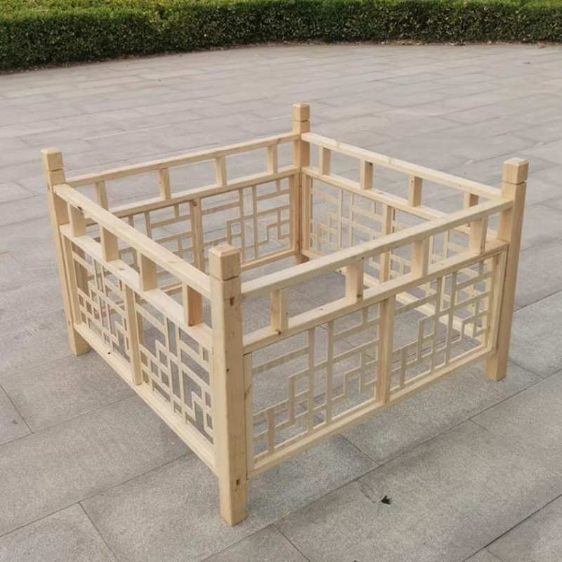 婚庆木栅栏路引实木道具新中式婚礼舞台装饰布置木质围栏护栏摆件