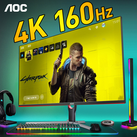 AOC显示器4K144Hz电竞27英寸 U27G10屏160Hz电脑32台式ips U27G3X