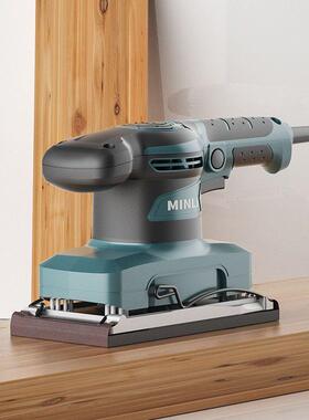 MINL动I砂平纸机打磨腻家具木材板砂光机木工抛光JBD墙面子电磨光