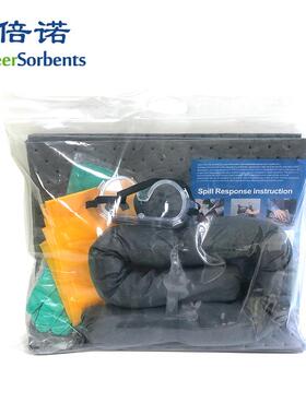 15L灰色通用型吸附套装油化学吸液紧急处理包吸油棉吸液棉防溢漏