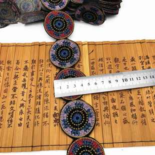 辅料绣花 厂家新款 圆圈彩色刺绣花边 复古民族风条码 包包服装