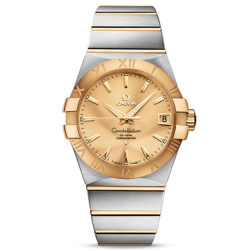 盒证[9.8新]欧米茄间金自动机械手表男123.20.38.21.08.001