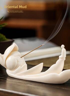 东方陶土关连中国禅宗摆件陶瓷香茶室桌面家居装饰艺术品