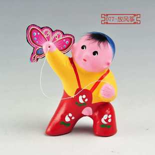 天津泥人张彩塑 小百子泥人摆件 求子求福送礼家居装饰泥塑结婚礼