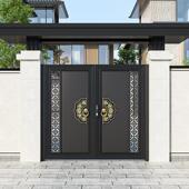 铝合金庭院门别墅大门院子大门农村自建房双开门铁艺大门庭院大门