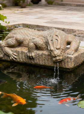 掬涵新中式招财流水摆件循环水办公室喷泉水景客厅庭院禅意装饰品