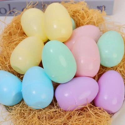50/10PCS Plastic Easter Eggs Fillable Plastic Egg Kids Toy C