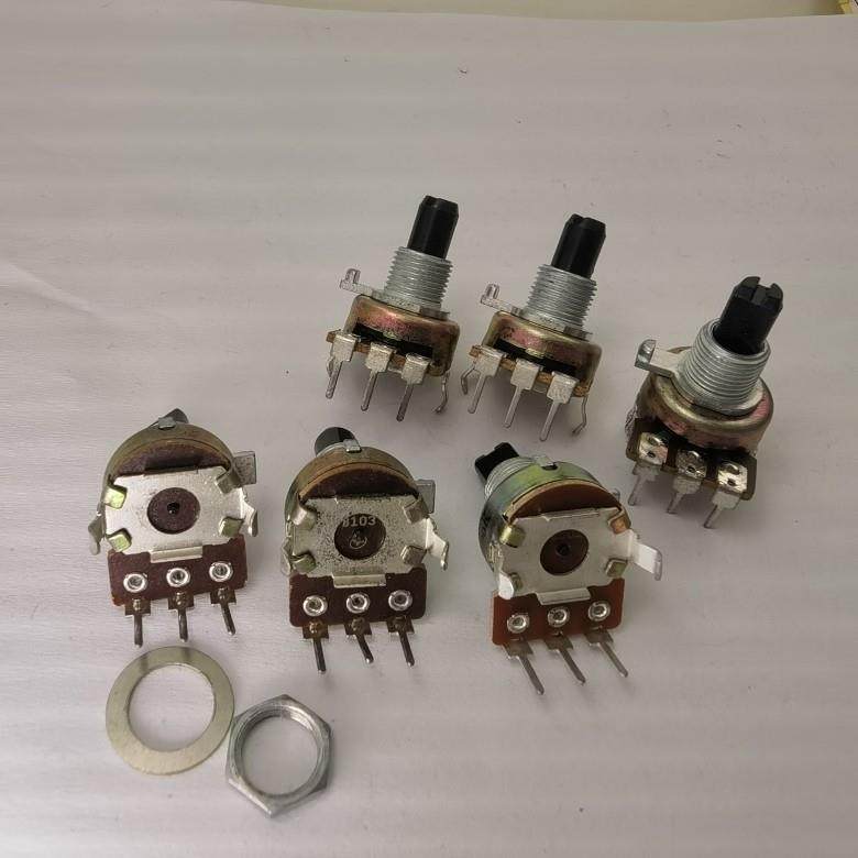 161 半轴 立式单联电位器B5KA10KB15K50K100K500K柄含螺纹长15MMF,电子元器件市场,电位器,淘宝优惠券,粉丝福利购,淘宝优惠卷