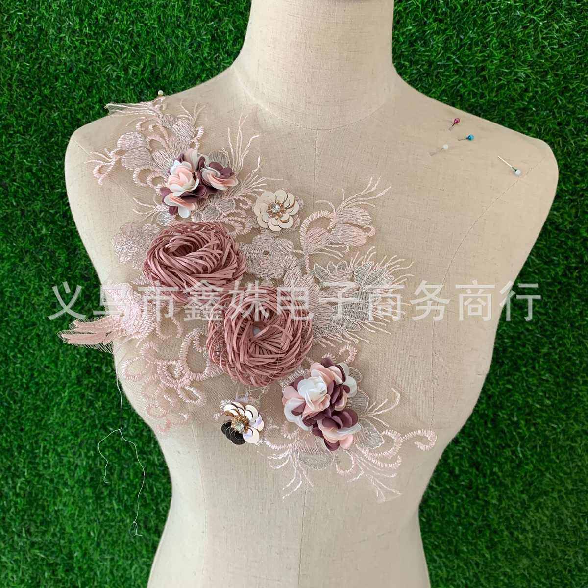 烫钻钉珠立体绣花 蕾丝刺绣花朵布贴舞台礼服服装装饰辅料补丁贴,居家布艺,布贴,淘宝优惠券,粉丝福利购,淘宝优惠卷
