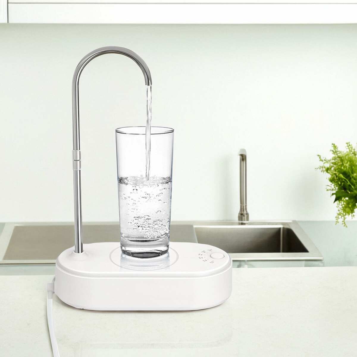 伙妹抽水器电动桶装水usb充电蒸溜水器托盘上水器台面定量进水器