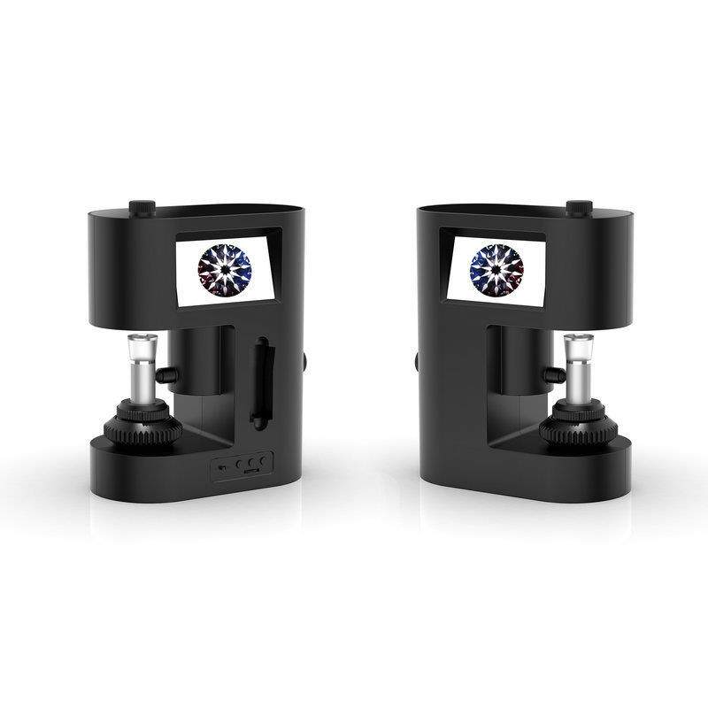 v01p多功能液晶双屏钻石显微镜钻石观察器钻石展观测仪腰码切工镜