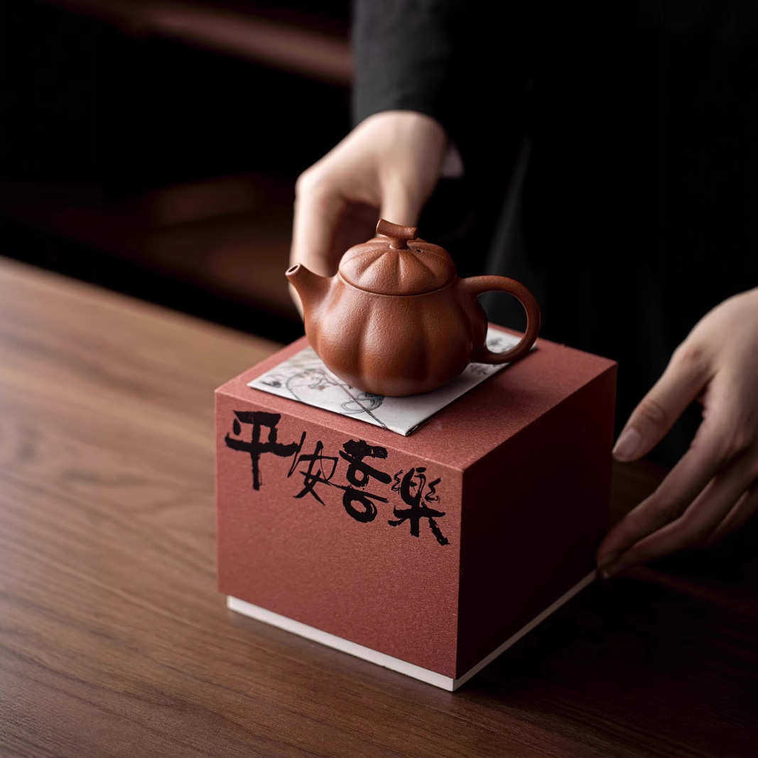 紫砂壶朱泥南瓜壶红茶壶泡茶杯小茶壶西施冲泡仿古石带盖功夫茶具