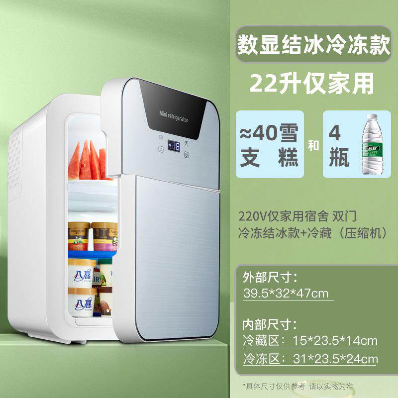 22L迷你小冰箱小型家用车载冰箱压缩机制冷宿舍用冷藏冷藏小冰柜