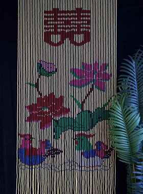 A0L新1帘款纯手工门帘屏玄关隔断珠帘挂帘复古风卫生间挡F768686S