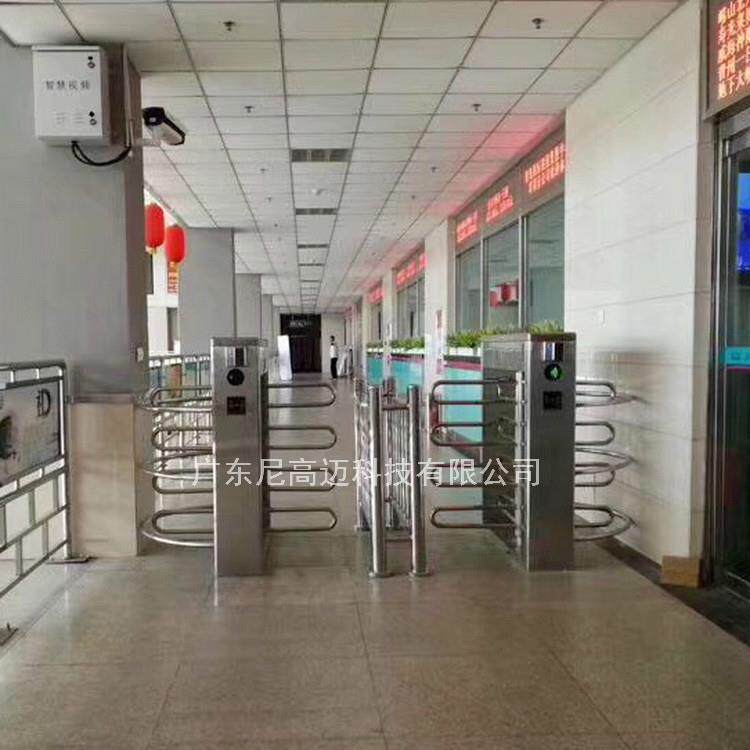 公寓半高旋转挡闸高铁站单向转匝360度防潜回立式门闸十字单限门