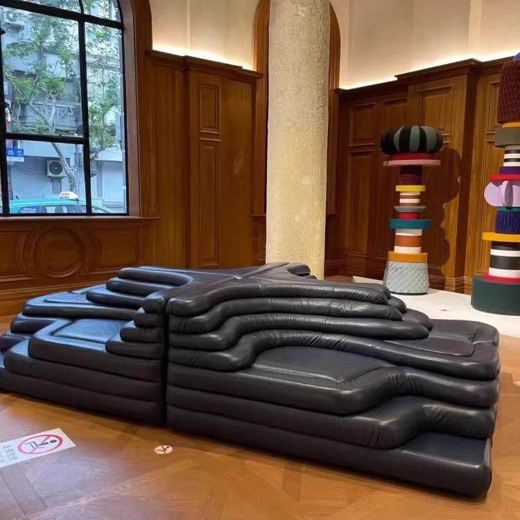 意式轻奢极简中古梯田沙发设计师组合西皮个性创意客厅服装店沙发