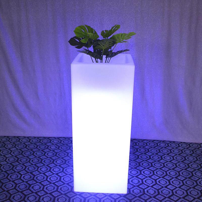 酷擎发光花盆容器室外花园商场装饰创意盆园艺发方形LEDLED绿植