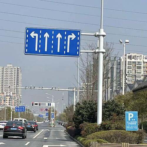 F型标志杆高速公路交通道路单柱式警示指示杆反光标志牌
