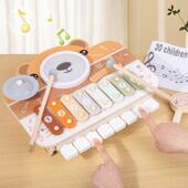 高档木制早教初学者打击音乐台儿童手琴架子鼓拍鼓儿敲乐器益智玩